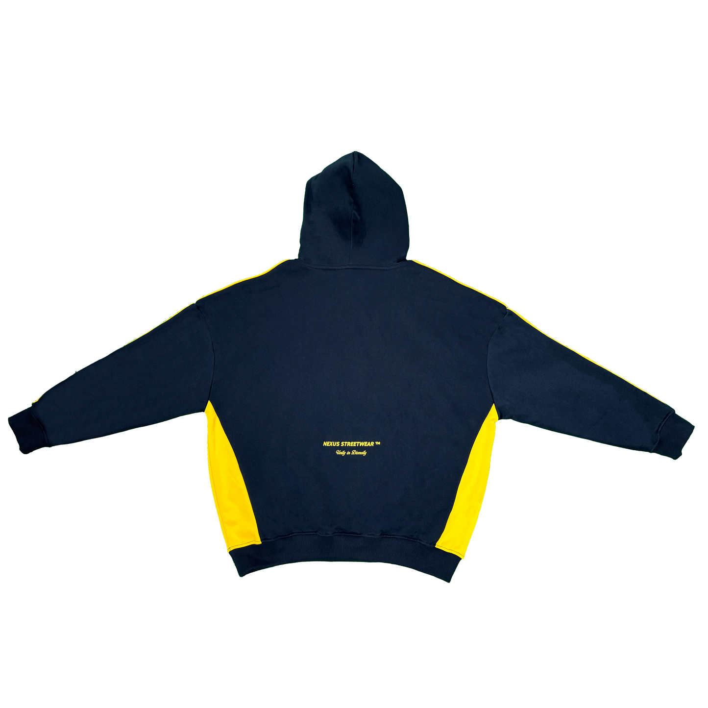 Panel Hoodie Navy/Yellow