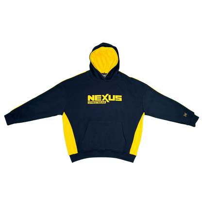 Panel Hoodie Navy/Yellow